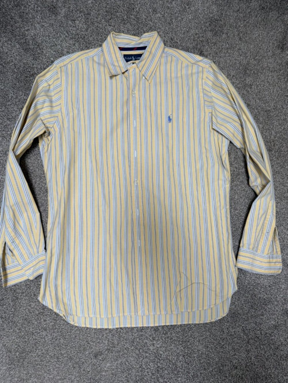 Ralph Lauren Button Front Shirt Men's M Multicolor Long Sleeve Cotton